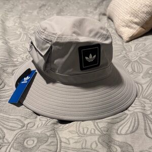 Adidas Light Gray Wide Brim Bucket Hat